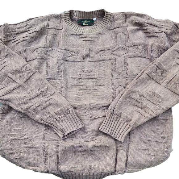 Orvis Aztec Crew Neck Cable Knit Sweater XXL - Picture 5 of 7